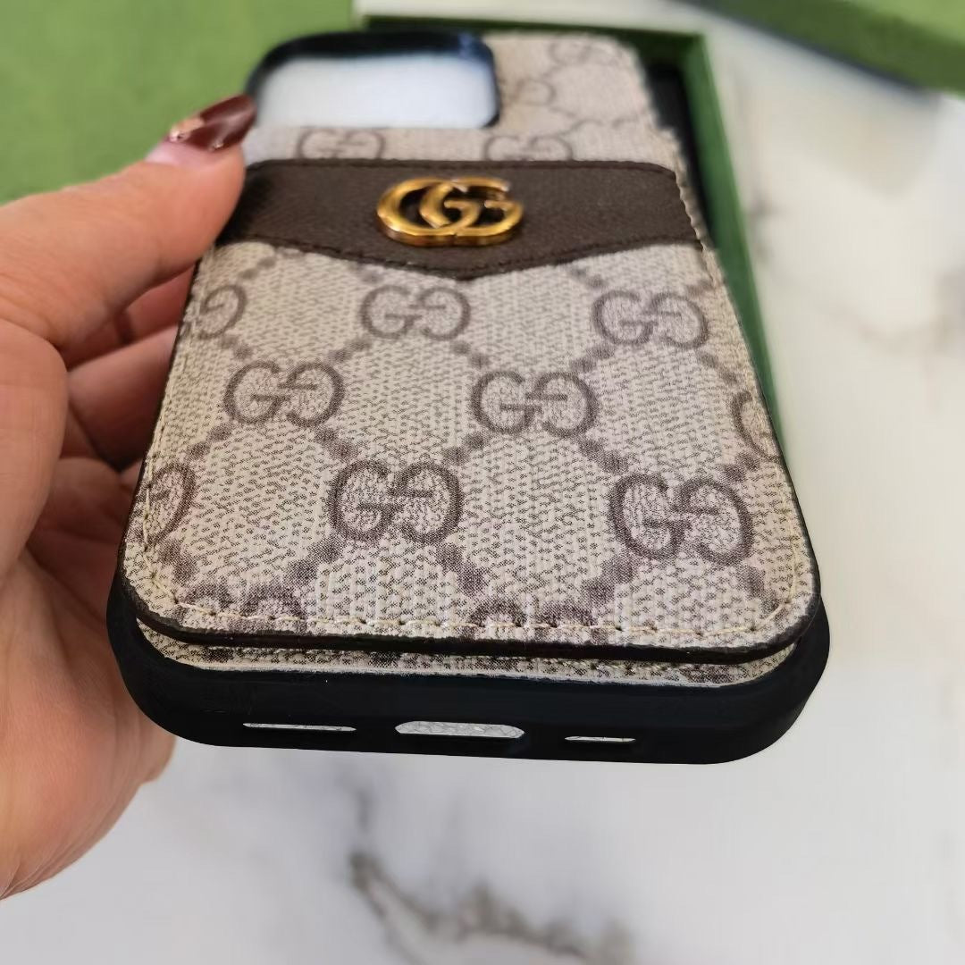 Luxe Canvas Phone Case with Card Holder– iPhone or Samsung