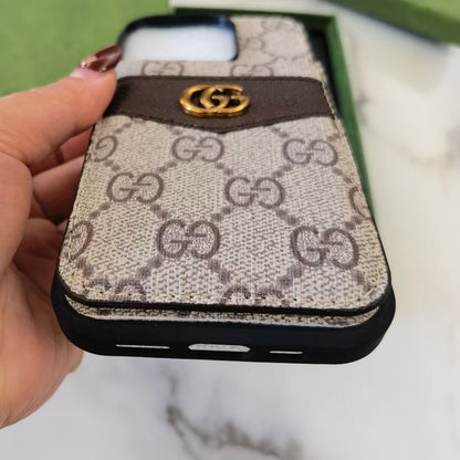 Luxe Canvas Phone Case with Card Holder– iPhone or Samsung