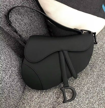 Luxury Leather Saddle Bag Matte Leather