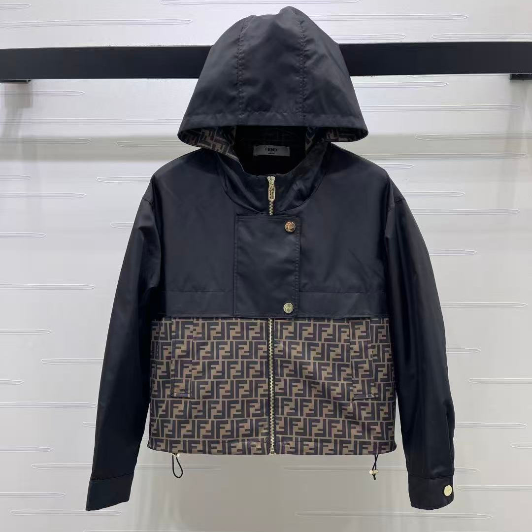 Zucca Print Windbreaker Jacket