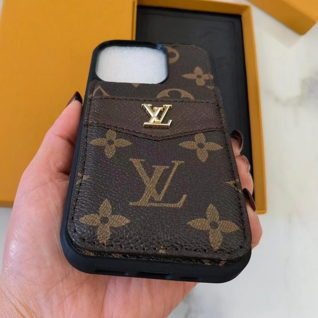 Lux Monogram Phone Case with Card Holder– iPhone or Samsung