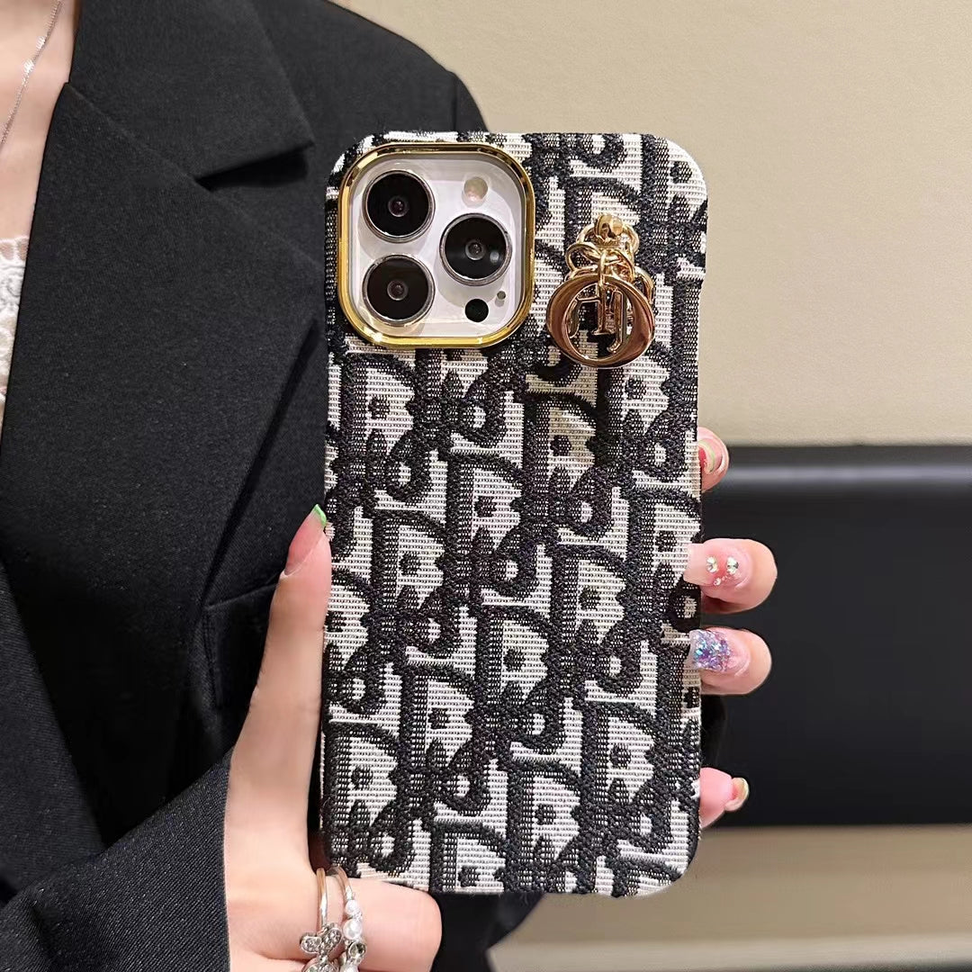 Jacquard Woven iPhone Case with Charm