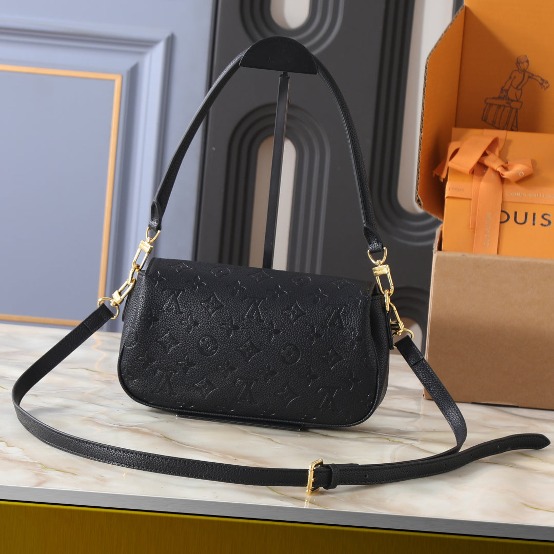 Monogram Soft Black Leather Bag