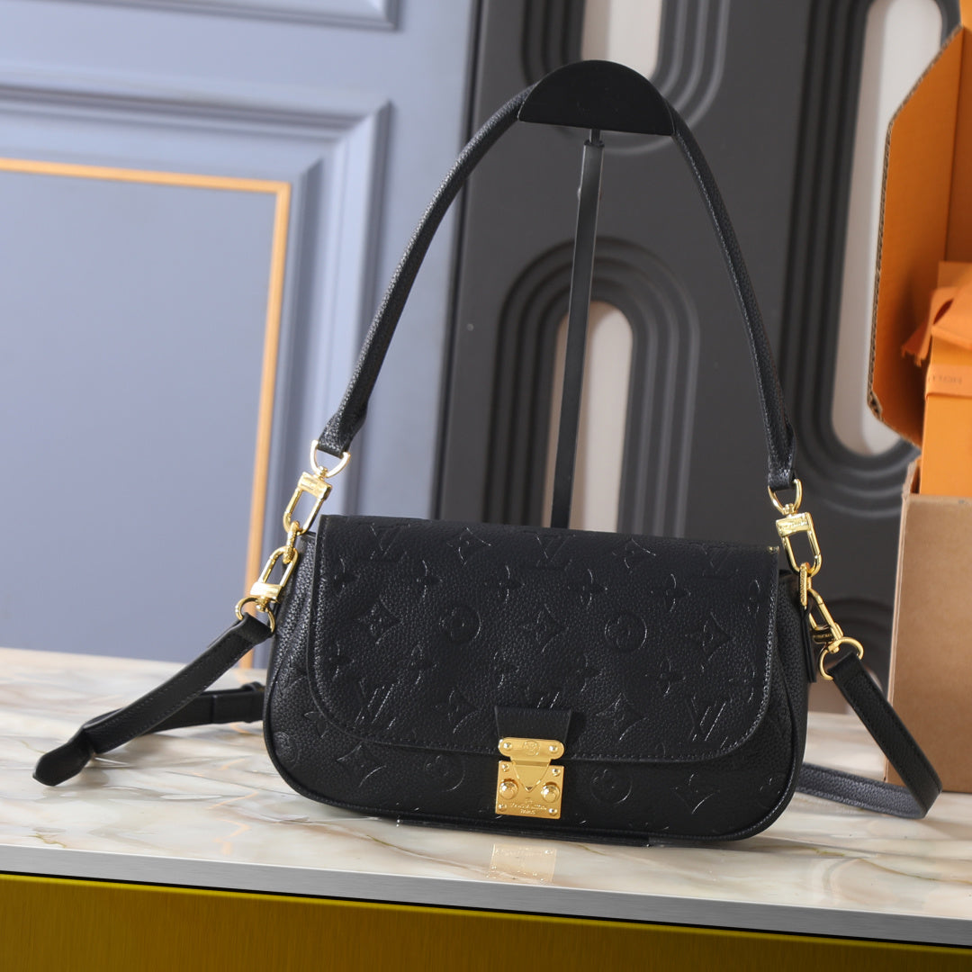 Monogram Soft Black Leather Bag