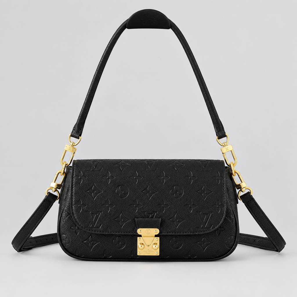 Monogram Soft Black Leather Bag