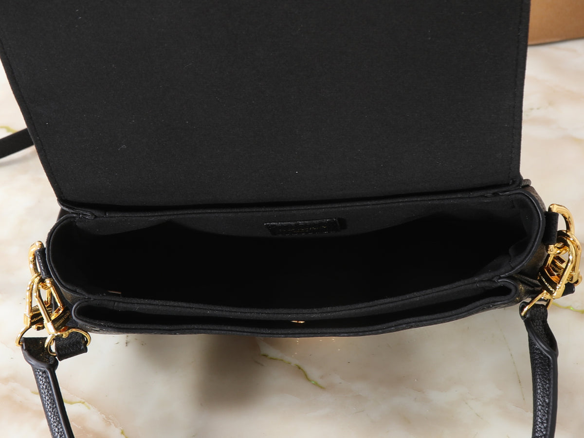 Monogram Soft Black Leather Bag