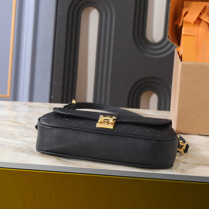 Monogram Soft Black Leather Bag