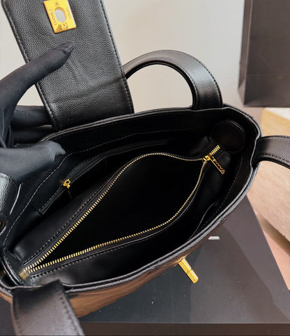 Caviar Leather Diamond Flap Tote