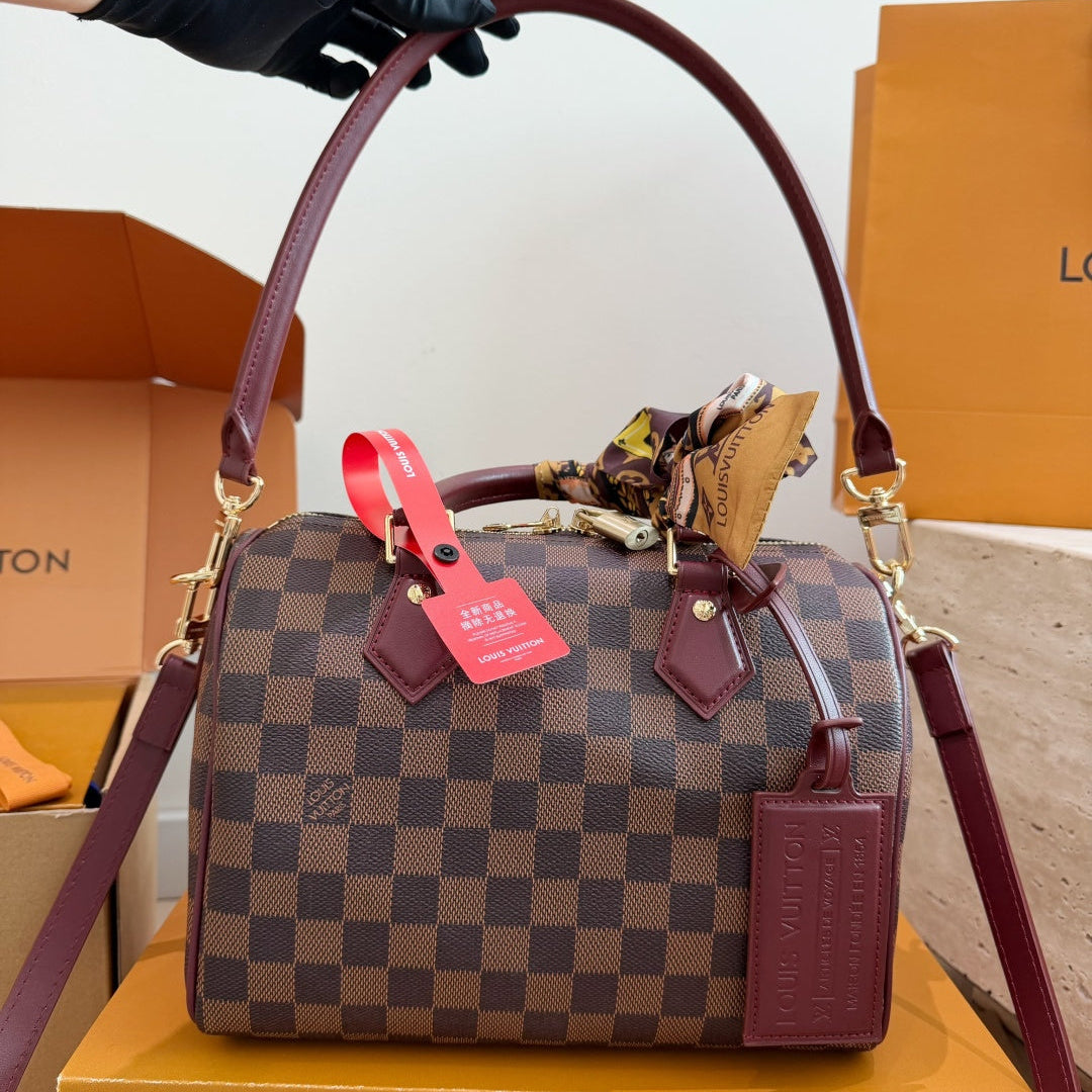 Speedy 25 Damier Rouge