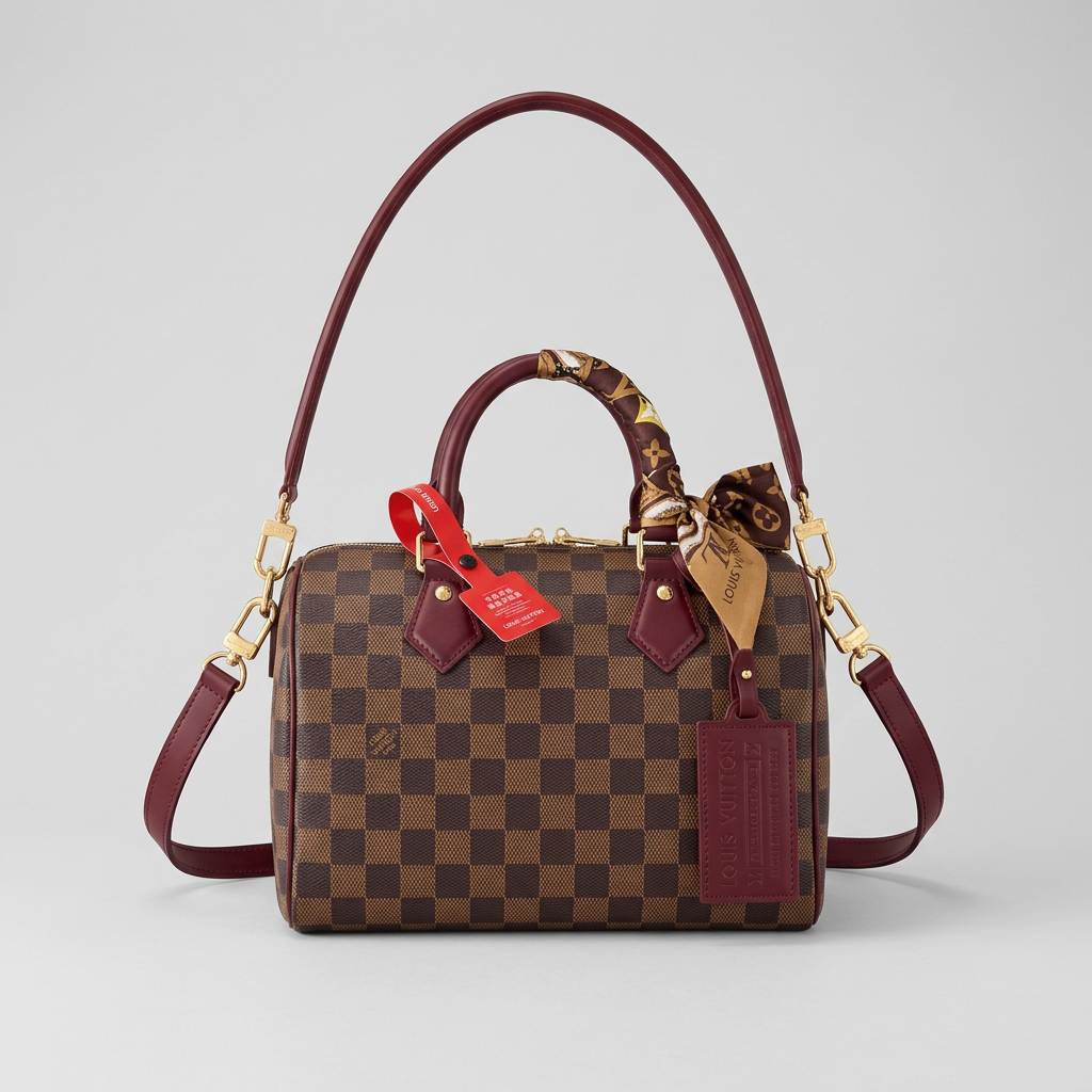 Speedy 25 Damier Rouge