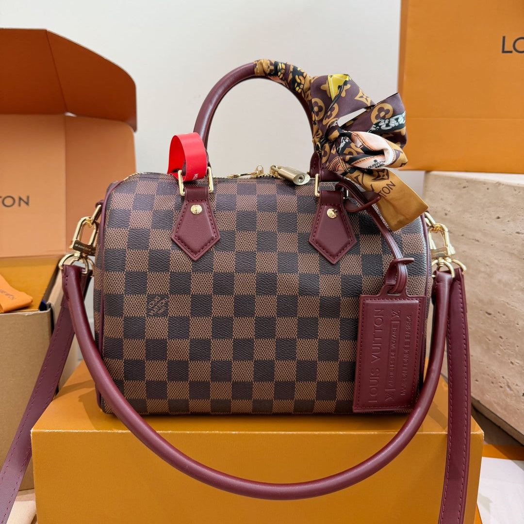 Speedy 25 Damier Rouge