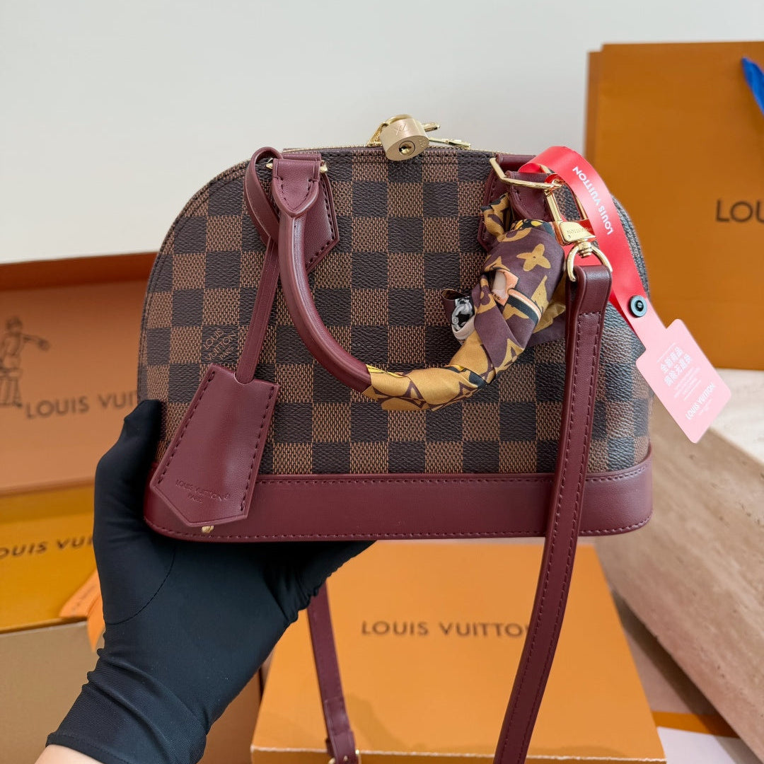 Damier Alma BB with Scarf