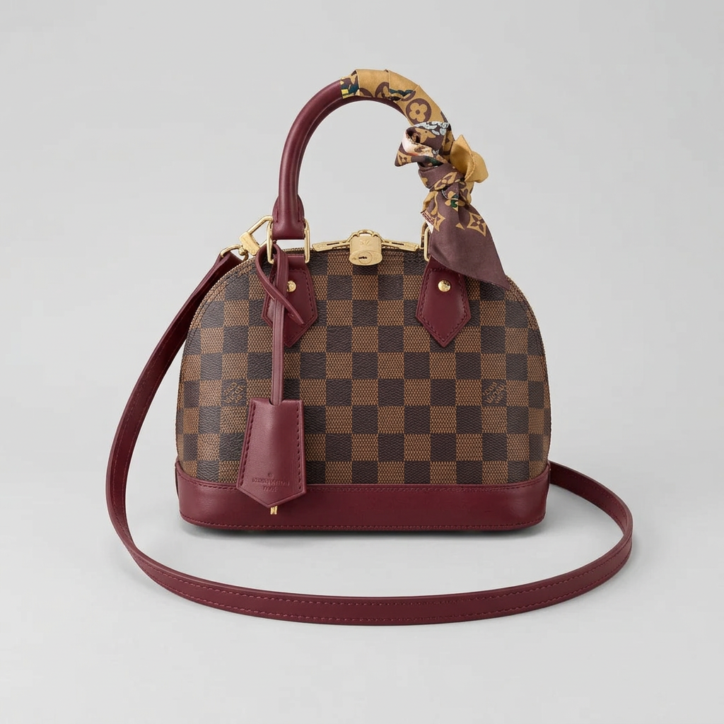 Damier Alma BB with Scarf