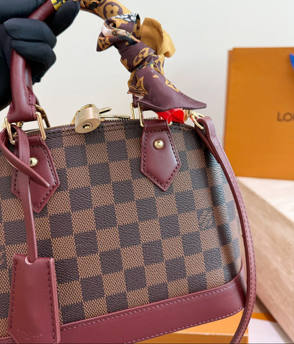 Damier Alma BB with Scarf
