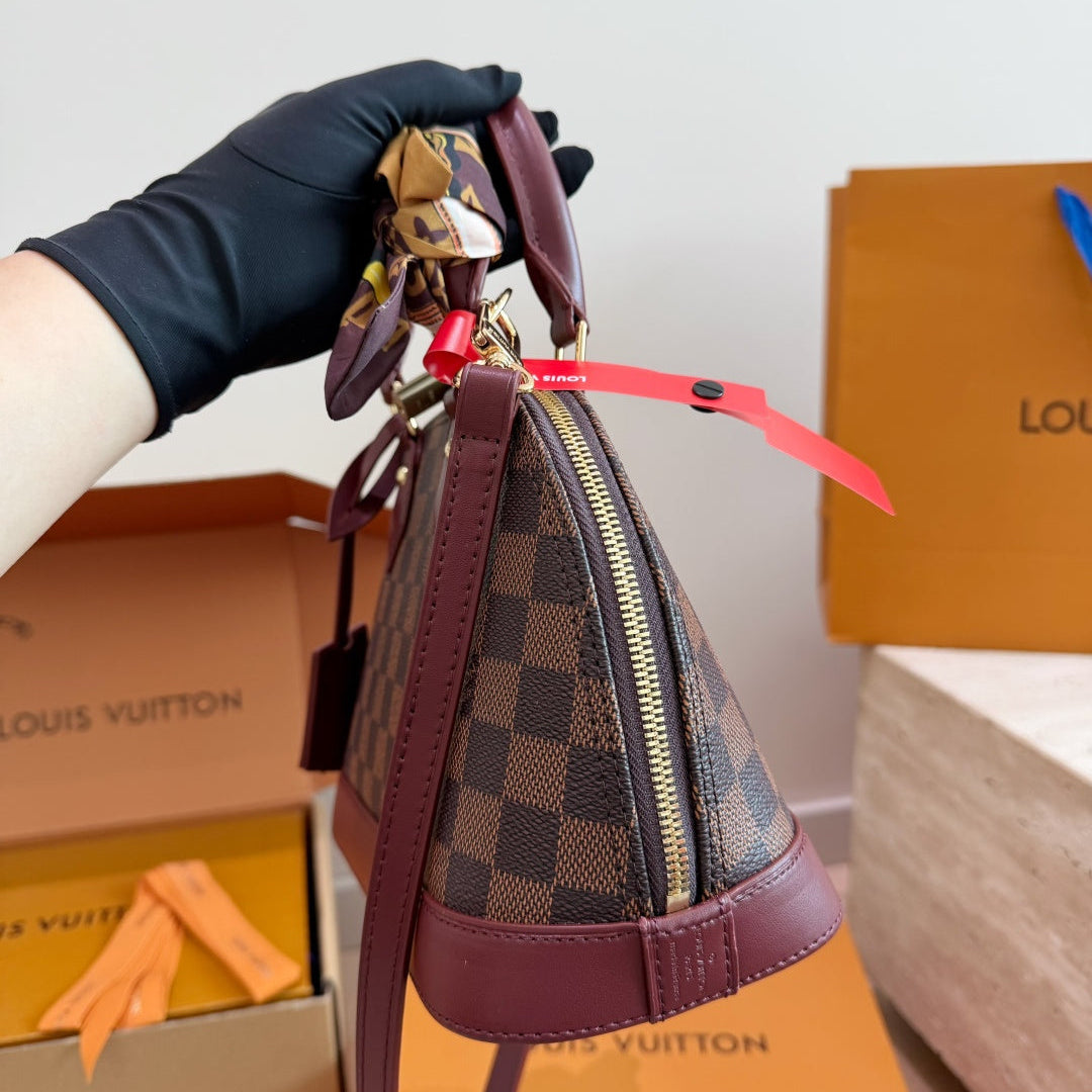 Damier Alma BB with Scarf