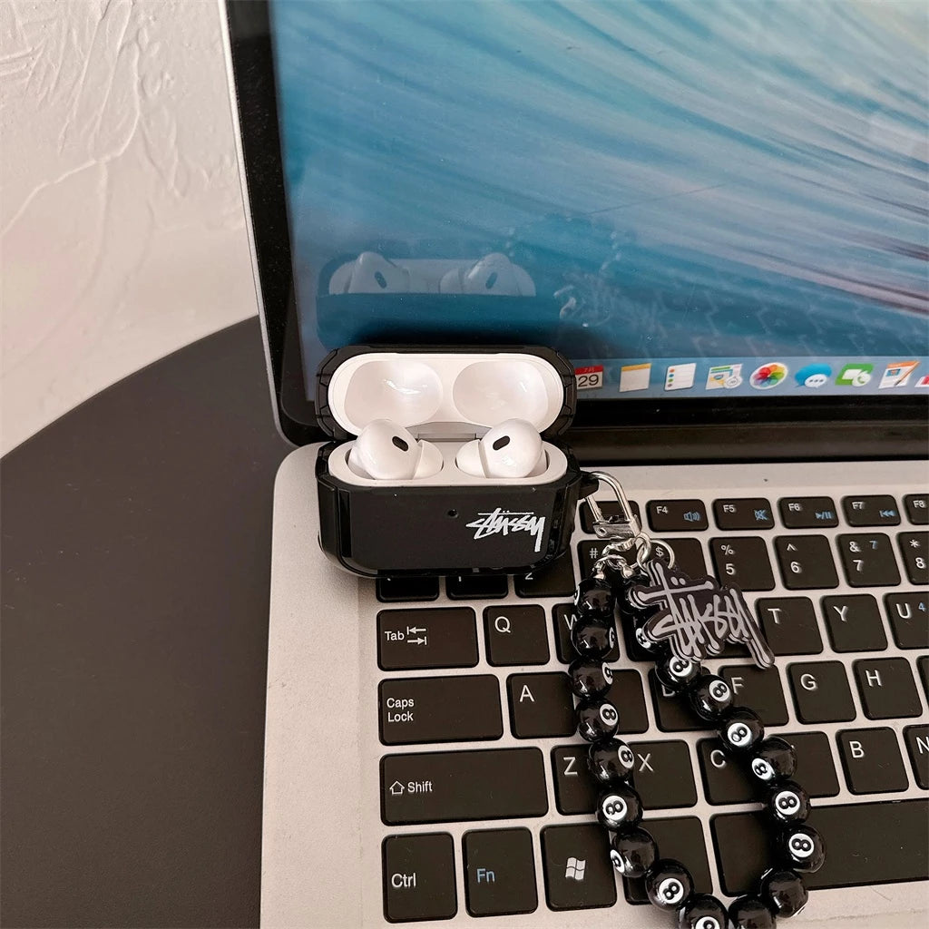 Streetwear Skateboard Eightball Charm AirPod Case