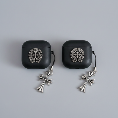 CR Heart Leather Look Cross AirPod Case