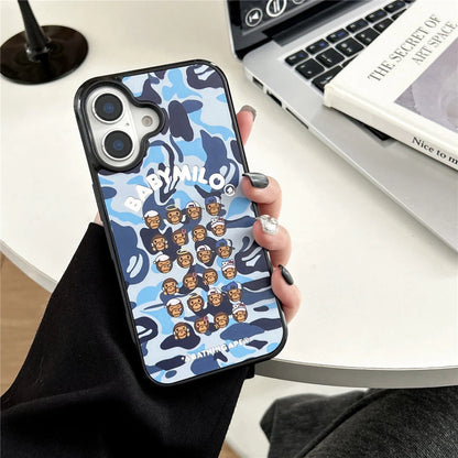 Camo Baby Monkey Mirrored iPhone Case