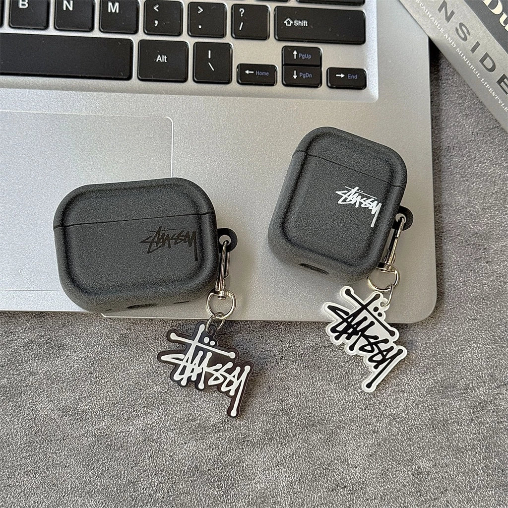 Simple Logo Airpod Case with charm