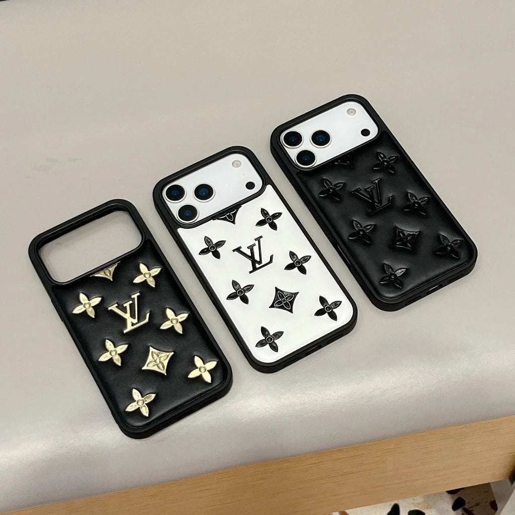 Luxe Quilted Monogram iPhone Case