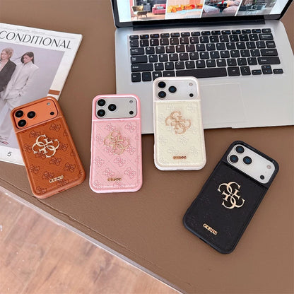 Chic Embossed Monogram Case – iPhone 13–17