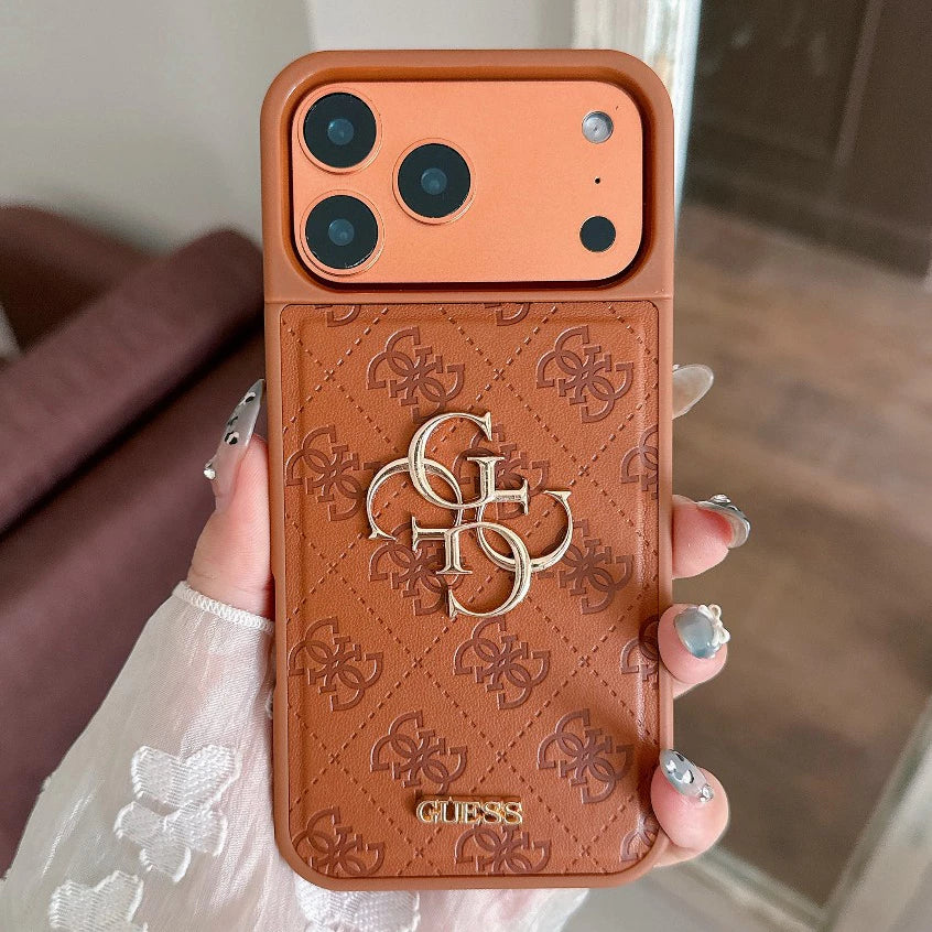 Chic Embossed Monogram Case – iPhone 13–17