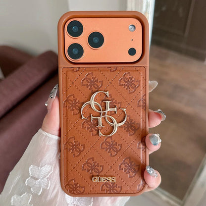Chic Embossed Monogram Case – iPhone 13–17