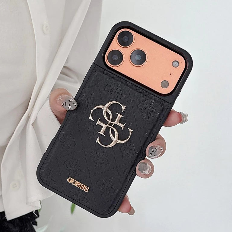 Chic Embossed Monogram Case – iPhone 13–17