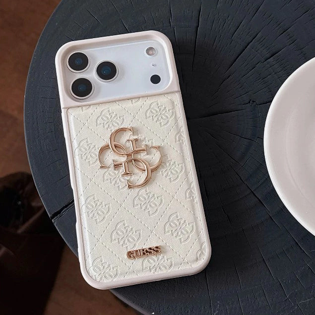 Chic Embossed Monogram Case – iPhone 13–17