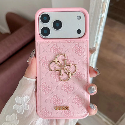 Chic Embossed Monogram Case – iPhone 13–17