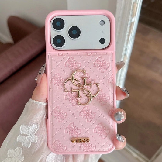 Chic Embossed Monogram Case – iPhone 13–17