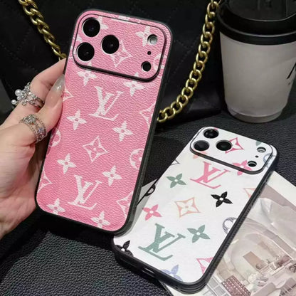 Pink or White Monogram Chic iPhone Case