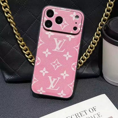 Pink or White Monogram Chic iPhone Case