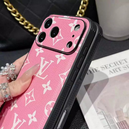 Pink or White Monogram Chic iPhone Case