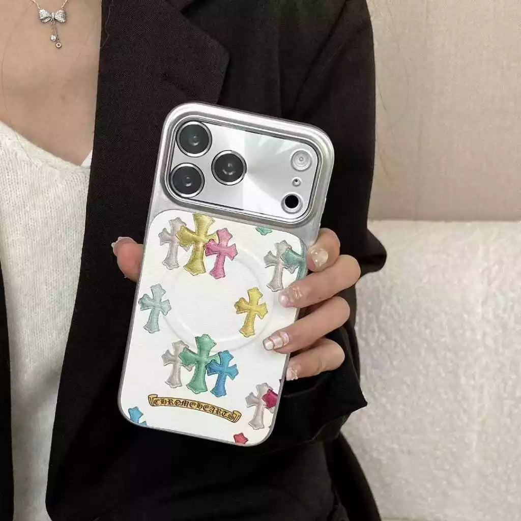 Chrome Crosses MagSafe iPhone Case