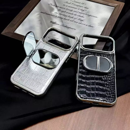 Luxury Crocodile Print Mirror Phone Case – iPhone 14–17