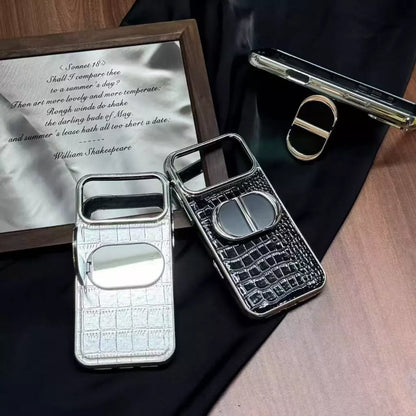 Luxury Crocodile Print Mirror Phone Case – iPhone 14–17
