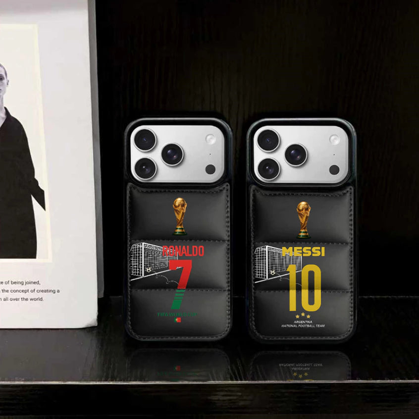 World Champions Puffer  Case – Ronaldo & Messi Edition