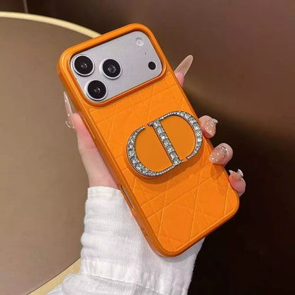 Quilted Leather Mirror Phone Case – iPhone 15–18