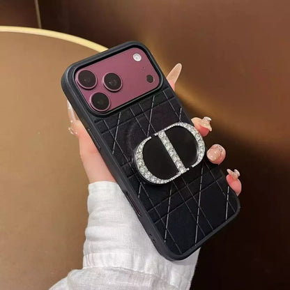 Quilted Leather Mirror Phone Case – iPhone 15–18