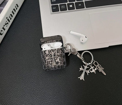 Chrome Cross Charm AirPod Case