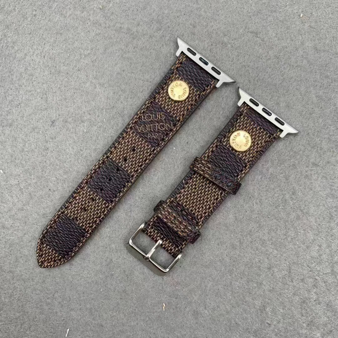 Luxury Upcycled Canvas & Leather Apple Watch Strap