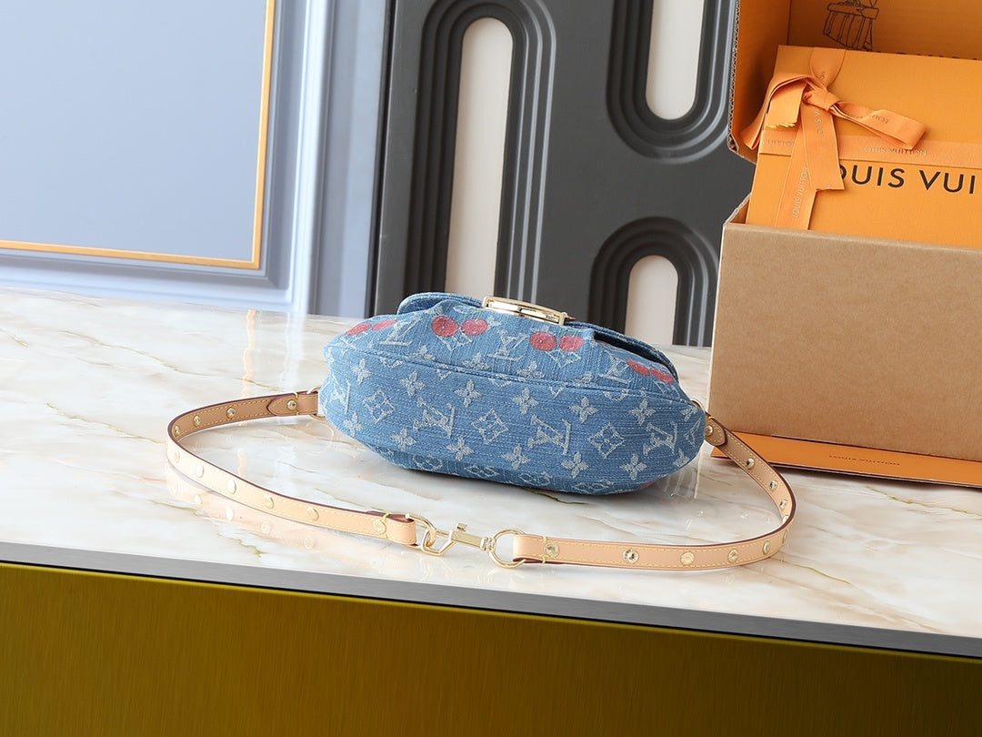 Denim Cherry Sunset Bag