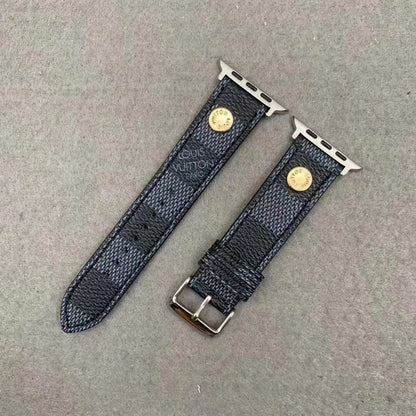 Luxury Upcycled Canvas & Leather Apple Watch Strap