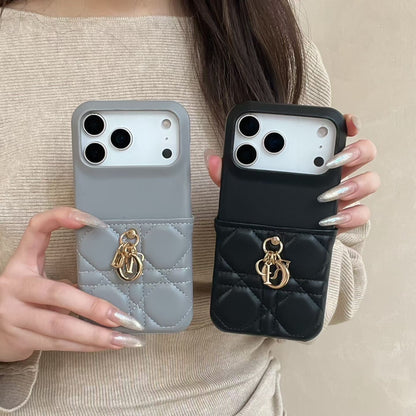Luxury Designer Quilted Charm Case - 4 Colors