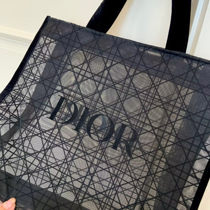 Christian Dior Mesh Tote Bag Black