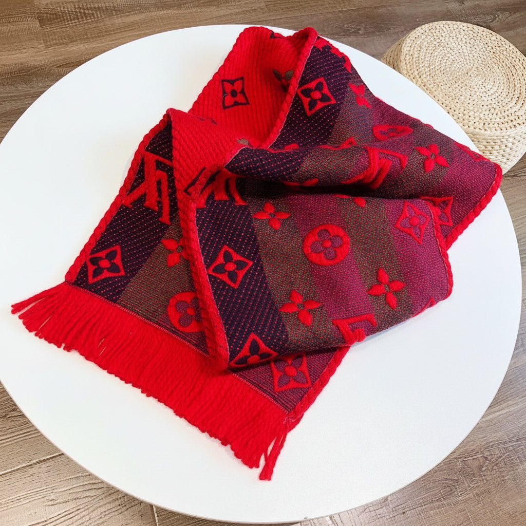 Monogram Multicolor Wool Blend Scarf