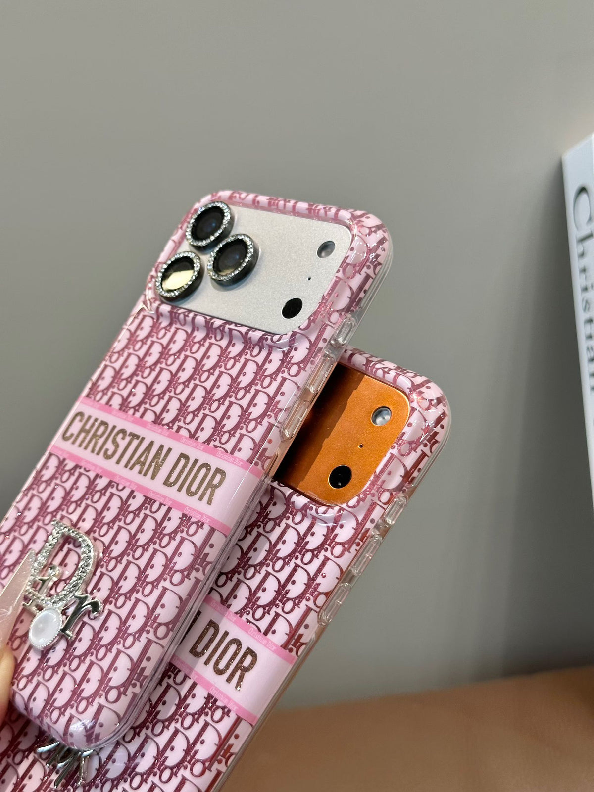 CD Pink Luxury iPhone Case with Logo