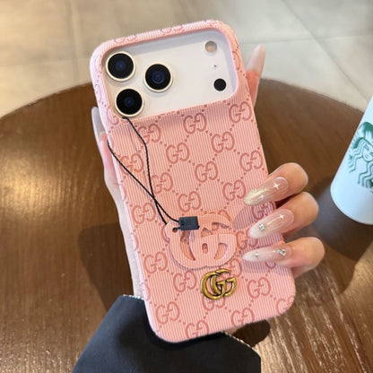 Luxury Monogram Textured iPhone Case - 10 colors
