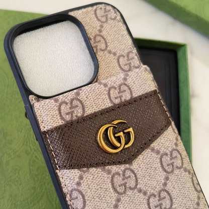 Luxe Canvas Phone Case with Card Holder– iPhone or Samsung